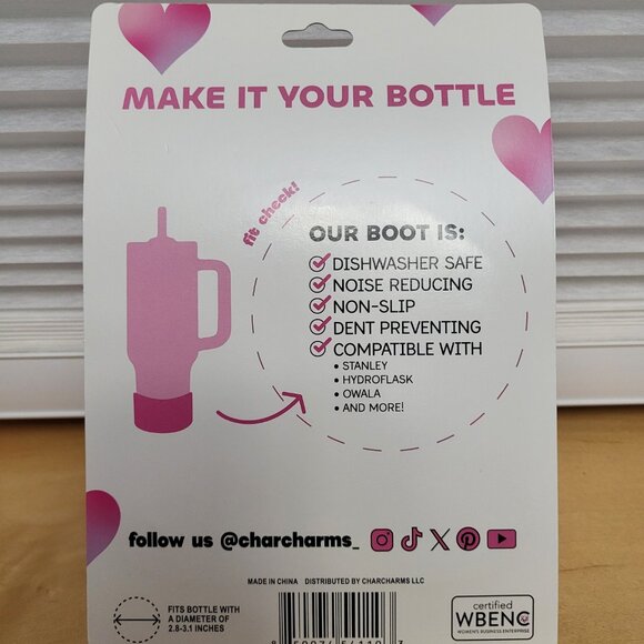 Stanley Target Valentine Tumbler Bundle, 40 Oz Pink Hearts & Bottle Boot - Picture 7 of 7